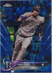 2018 Topps Chrome Sapphire Edition Base Set David Dahl #96 card