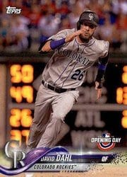 2018 Topps Opening Day Base Set David Dahl #44 card