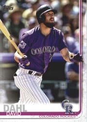 2019 Topps Base Set David Dahl #601 card