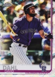 2019 Topps Chrome Sapphire Edition Base Set David Dahl #601 card
