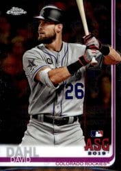 2019 Topps Chrome Update Base Set David Dahl #99 card