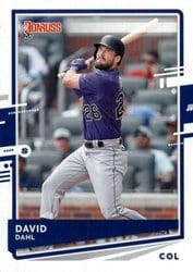 2020 Donruss Base Set David Dahl #140 card