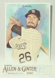 2020 Topps Allen & Ginter Base Set David Dahl #255 card