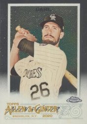 2020 Topps Allen & Ginter Chrome Base Set David Dahl #255 card