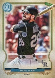 2020 Topps Gypsy Queen Base Set David Dahl #75 card