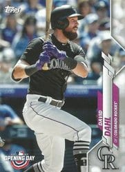 2020 Topps Opening Day Base Set David Dahl #52 card