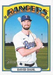 2021 Topps Heritage Base Set David Dahl #710 card
