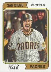 2023 Topps Heritage Base Set David Dahl #668 card