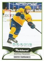 2021-22 Parkhurst Base Set David Farrance #314 card