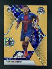 2020 Panini Mosaic La Liga David Ferreiro Orange Fluorescent Mosaic #93 card