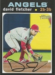 2020 Topps Heritage Base Set David Fletcher #485 card