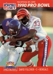 1990 Pro Set Base Set David Fulcher #342 card