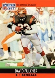 1990 Pro Set Base Set David Fulcher #462 card
