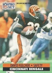 1991 Pro Set Base Set David Fulcher #113 card