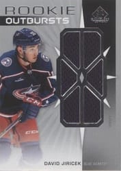 2022-23 SP Game Used Rookie Outbursts Jersey David Jiricek #RO-DJ card