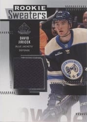 2022-23 SP Game Used Rookie Sweaters David Jiricek #RS-DJ card