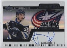 2022-23 Upper Deck Credentials Horizontal Debut Ticket Access Autographs David Jiricek #DTAAH-DJ card
