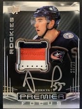 2022-23 Upper Deck Premier Premier Focus Rookies Autograph Patch David Jiricek #PFPR-DJ