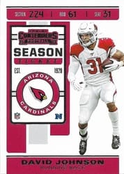 2019 Panini Contenders Base Set David Johnson #93 card