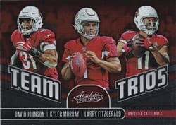 2019 Panini Absolute Team Trios David Johnson / Kyler Murray / Larry Fitzgerald #TT-AC card