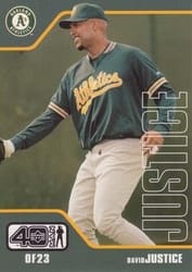 2002 Upper Deck 40-Man Base Set David Justice #43 card
