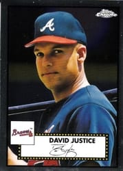 2021 Topps Chrome Platinum Anniversary Base Set David Justice #586 card