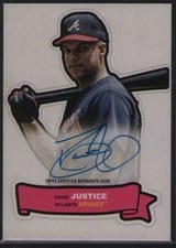 David Justice 2024 Topps Archives 1968 Topps Action All-Stars Autographs card