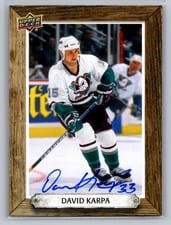 2024-25 Upper Deck Engrained Icons Beehive Portrait Signatures David Karpa #BH-DK card