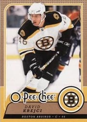 2008-09 O-Pee-Chee Base Set David Krejci #276 card