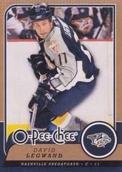 2008-09 O-Pee-Chee Base Set David Legwand #85 card
