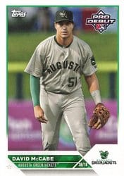2023 Topps Pro Debut Base Set David McCabe #PD-180 card
