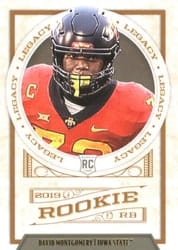 2019 Panini Legacy Base Set David Montgomery #153 card