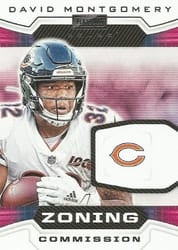 2020 Panini Playbook Zoning Commission David Montgomery #ZC-4 card