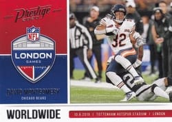 2020 Panini Prestige Worldwide David Montgomery #WW-DM card