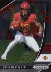 2020 Panini Prizm Draft Picks Base Set David Montgomery #27 card
