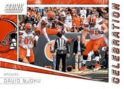 2019 Score Celebration David Njoku #C-5 card