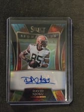 2021 Panini Select Signatures Select David Njoku #SSP-DNJ card