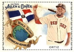 2018 Topps Allen & Ginter World Talent David Ortiz #WT-17 card
