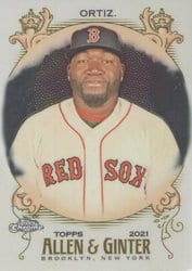 2021 Topps Allen & Ginter Chrome Base Set David Ortiz #19 card