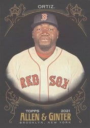 2021 Topps Allen & Ginter X Base Set David Ortiz #19 card