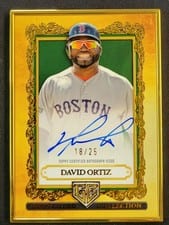 2025 Topps Gilded Collection Topps Gallery of Gold Autographs David Ortiz #GOG-DO card