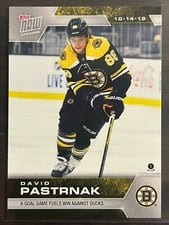 2019 Topps Now NHL Stickers David Pastrnak #18 card