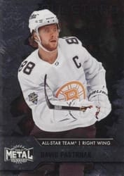 2020-21 SkyBox Metal Universe Base Set David Pastrnak #200 card