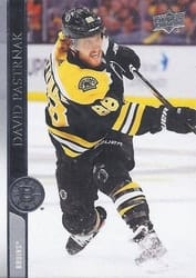 2020-21 Upper Deck Base Set David Pastrnak #18 card