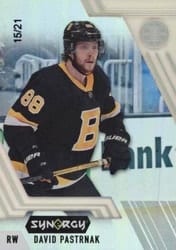 2020-21 Upper Deck Synergy Base Set David Pastrnak #4 card