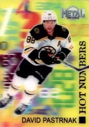 2022-23 SkyBox Metal Universe Hot Numbers David Pastrnak #HN-32 card