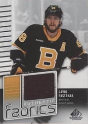 2022-23 SP Game Used Authentic Fabrics David Pastrnak #AF-DP card