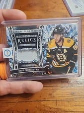2022-23 Upper Deck Black Diamond Diamond Mine Relics David Pastrnak #DMR-DP card