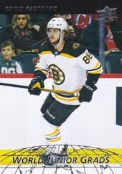 2022-23 Upper Deck World Junior Grads David Pastrnak #WG-4 card