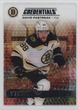 2025-26 Upper Deck Credentials Acetate Ticket Access David Pastrnak #TA-DP card